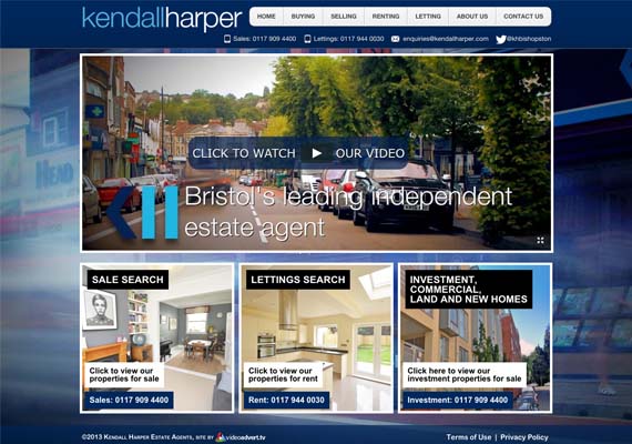 New design for existing real estate website. Integrating video as first point of sale for new customers.